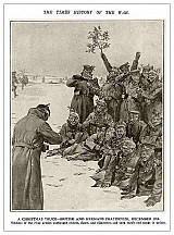 Scène de fraternisation le jour de Noël 1914